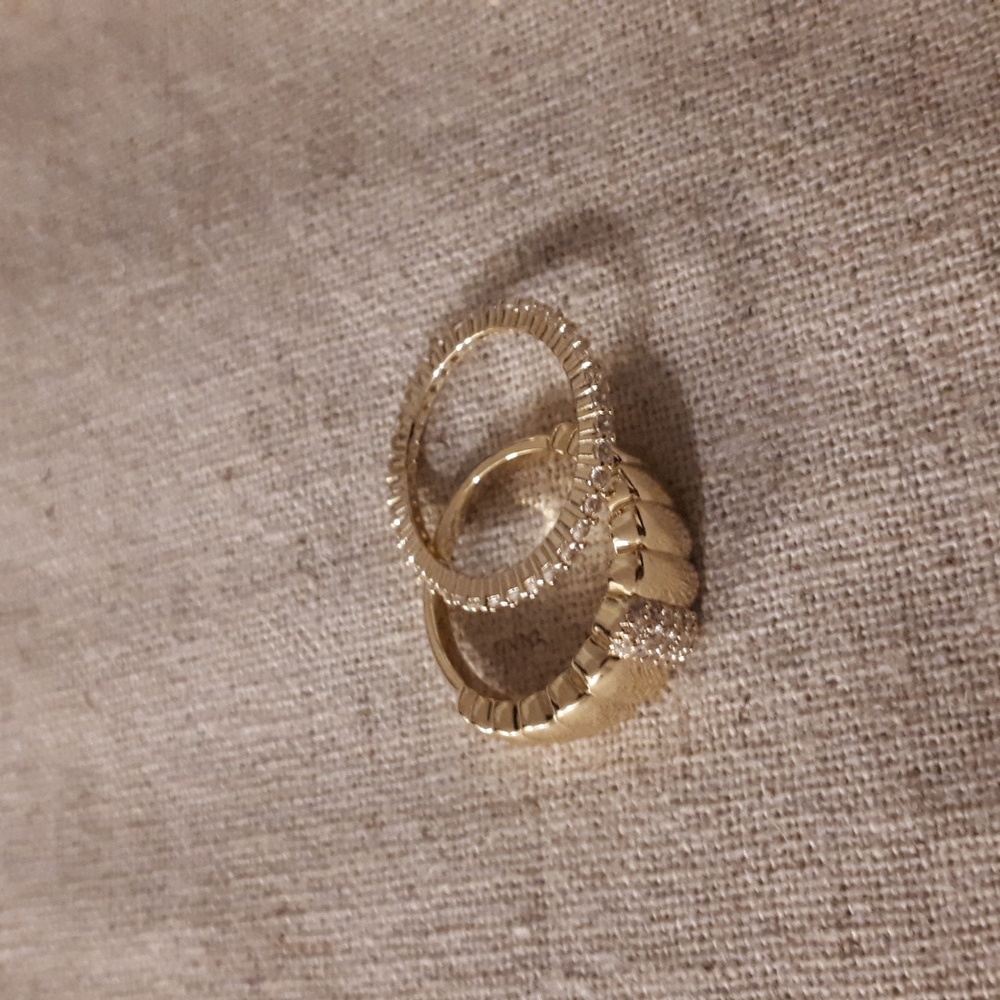 Covet 14k Gold Plated CZ Rings